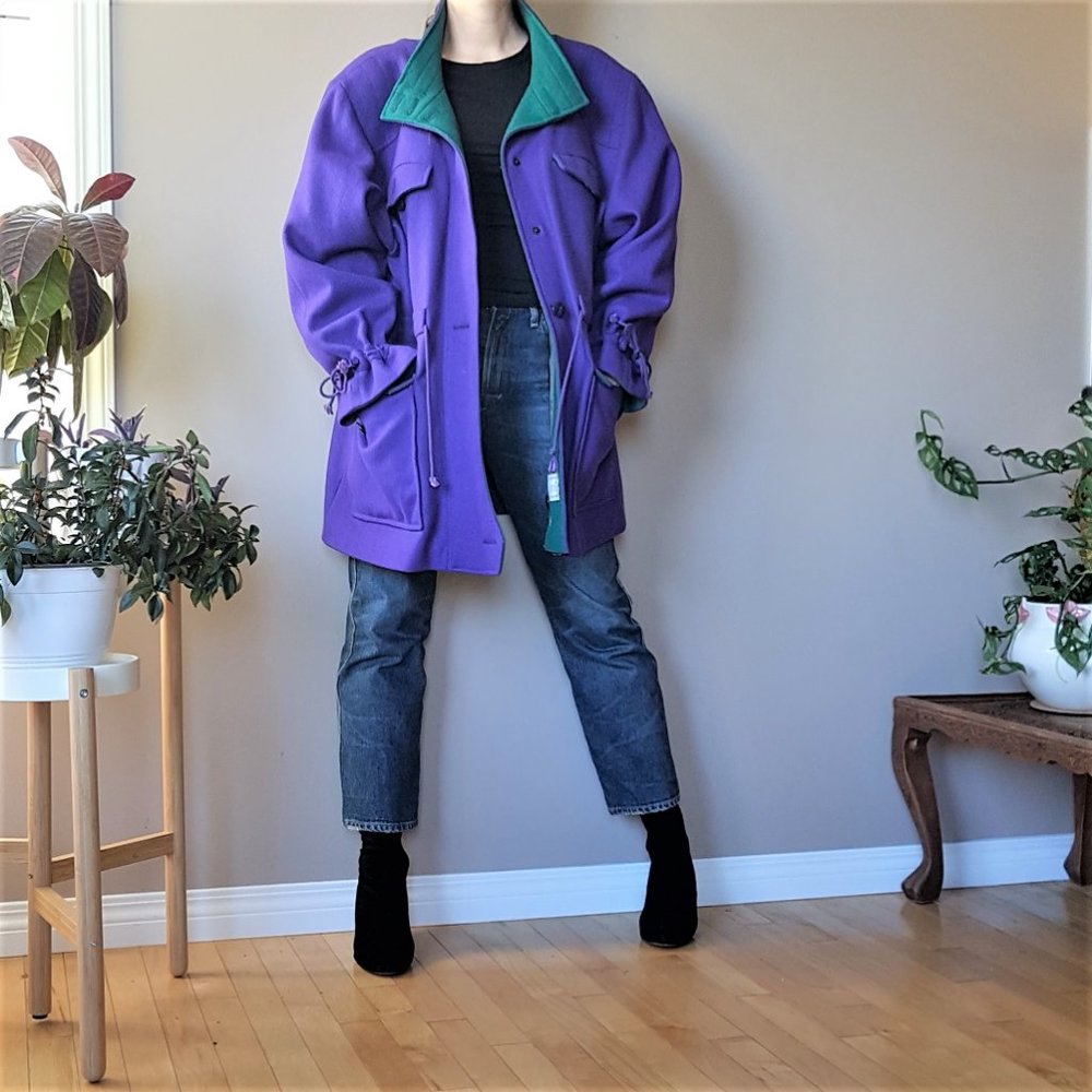 80s 90s Tradition Sears wool blend purple jacket. - Picture 1 of 15